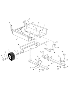 Cart Body Diagram and Parts List for 217B 32-CuFt-190100 Cub Cadet Lawn Tractor